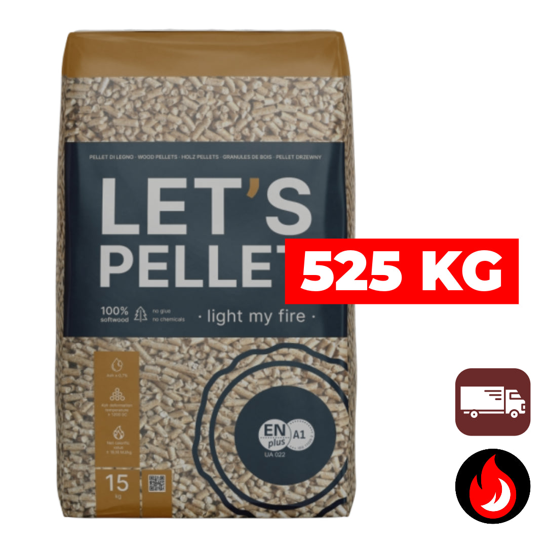 Let's Pellet houtpellets | ENplus A1 | 525 kg