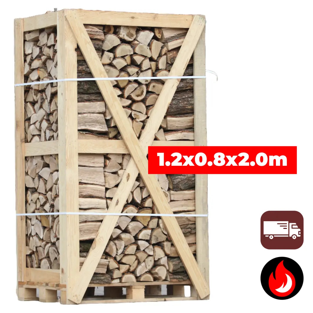 Grote Pallet Eiken Haardhout HoutjeWarm