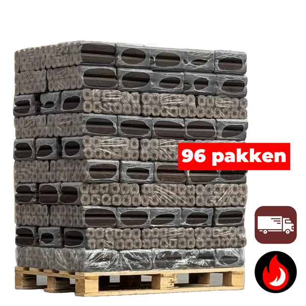 JSM-Brennholz Eichenholzbriketts Pini&Kay - 1 Palette 480 kg / 760 kg - für Kamin, Ofen, Grill